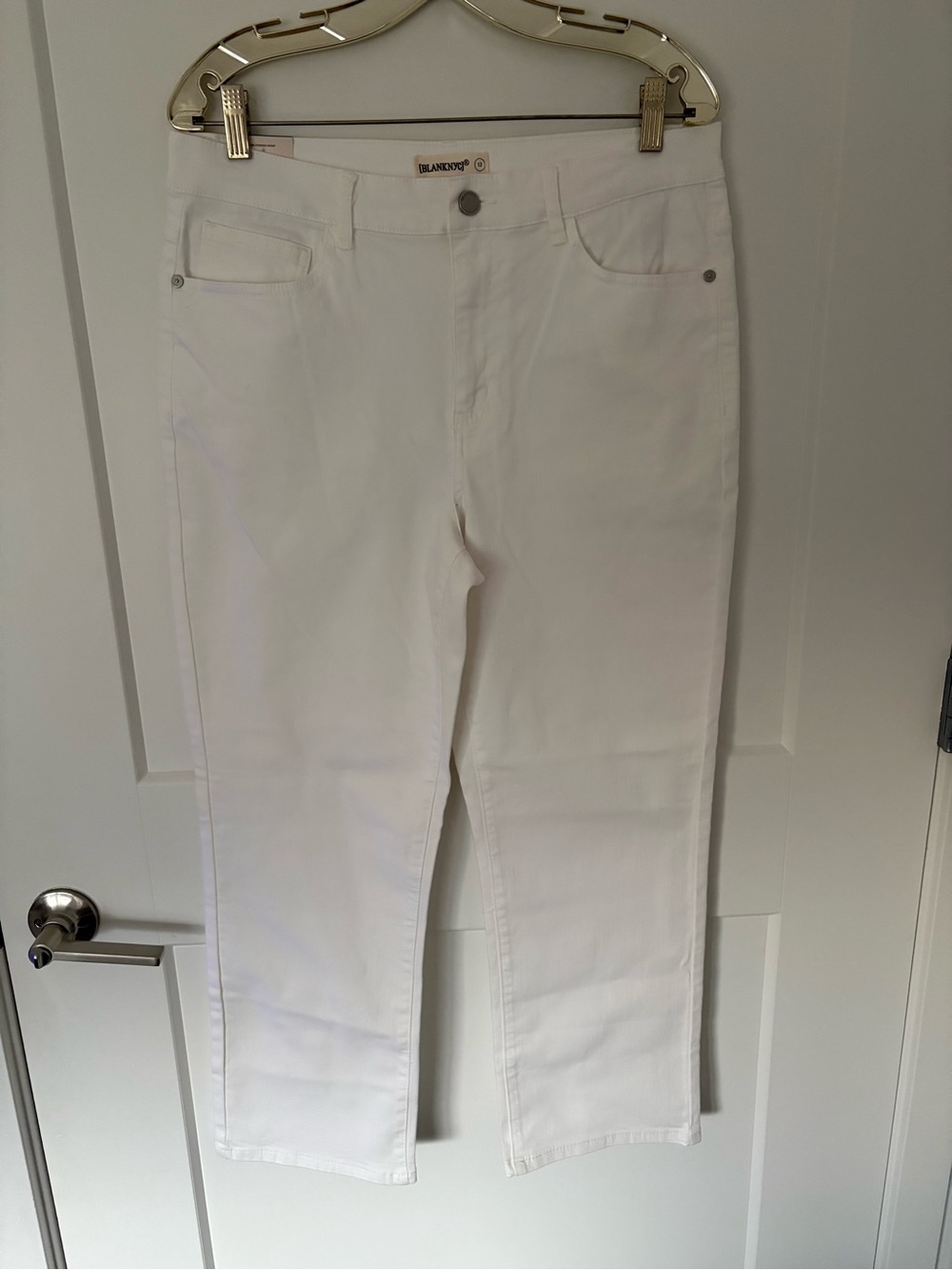 Blank NYC White Straight-Leg Women's Jeans